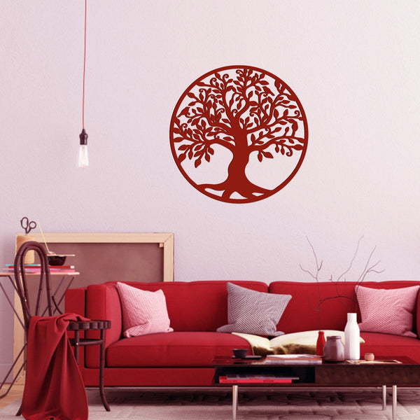 Big Tree in Circle – Premium Wooden Wall Hanging | Nature-Inspired Wall Art