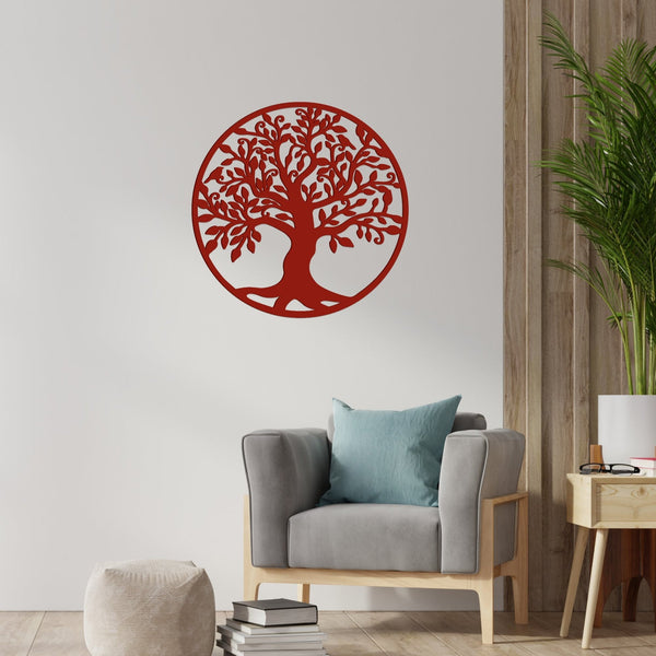 Big Tree in Circle – Premium Wooden Wall Hanging | Nature-Inspired Wall Art