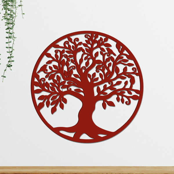 Big Tree in Circle – Premium Wooden Wall Hanging | Nature-Inspired Wall Art