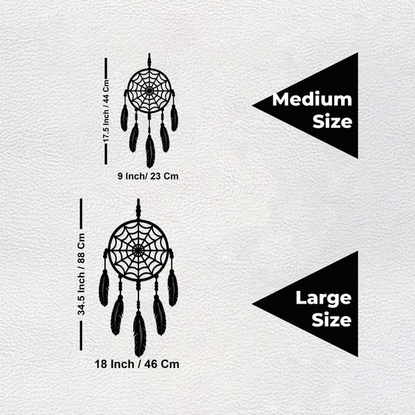 Dream Catcher with Five Feathers Design Premium Wooden Wall Hanging