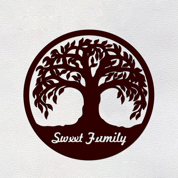 Tree Design in Circle Premium Wooden Wall Hanging