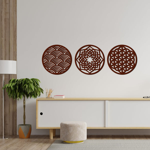 Geometric Circles Premium Wooden Wall Hanging – Modern Elegance Meets Timeless Craft