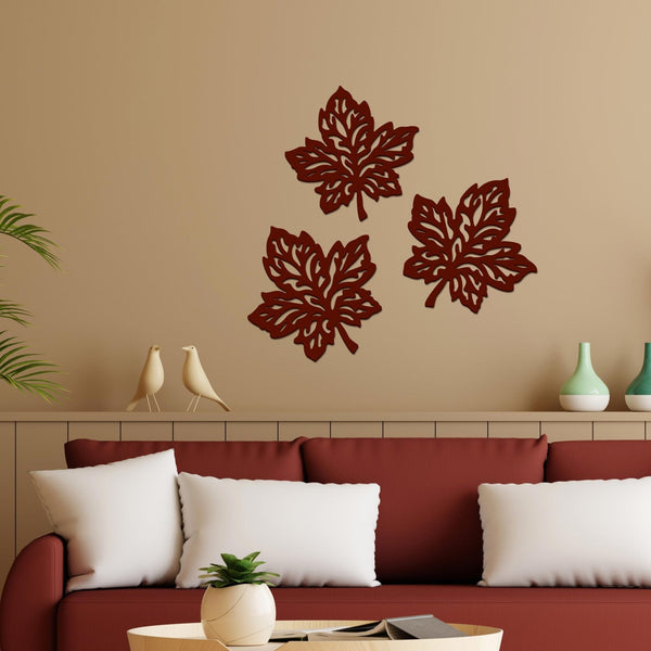 Brown Leaf Design Premium Wooden Wall Hanging – Nature’s Elegance for Your Walls