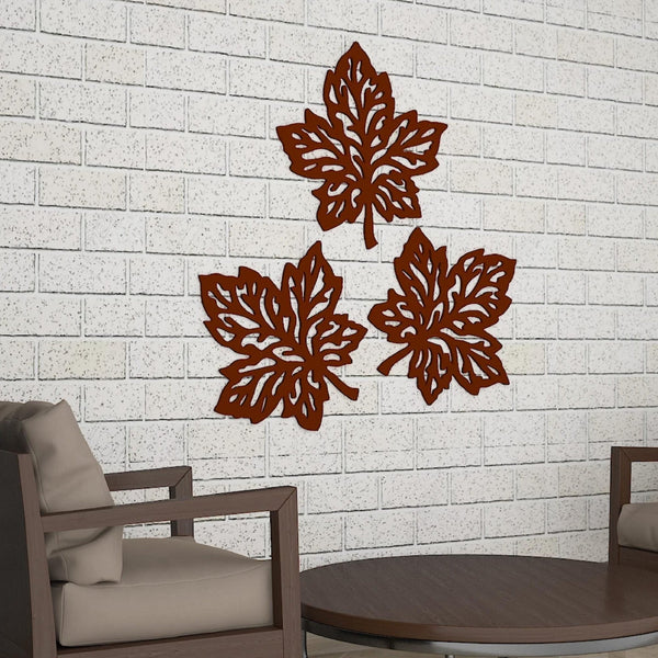 Brown Leaf Design Premium Wooden Wall Hanging – Nature’s Elegance for Your Walls