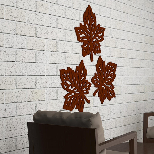 Brown Leaf Design Premium Wooden Wall Hanging – Nature’s Elegance for Your Walls