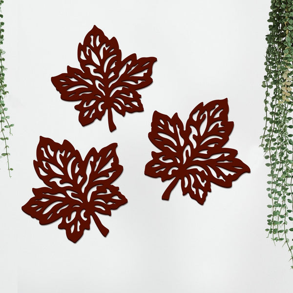 Brown Leaf Design Premium Wooden Wall Hanging – Nature’s Elegance for Your Walls
