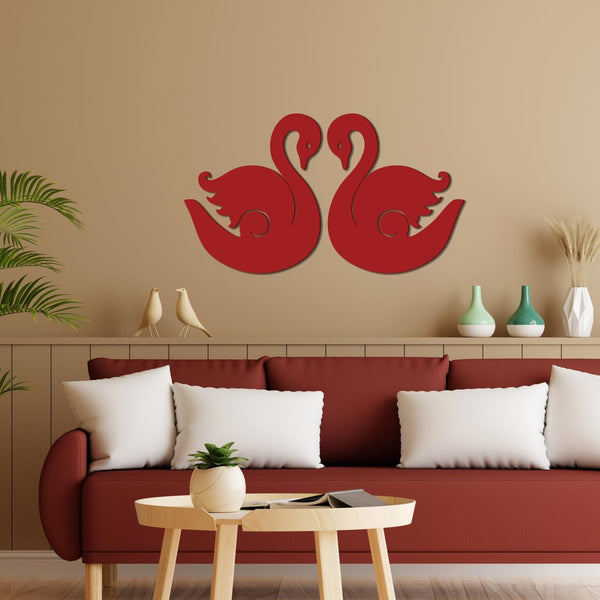 Graceful Swans – Premium Wooden Wall Hanging