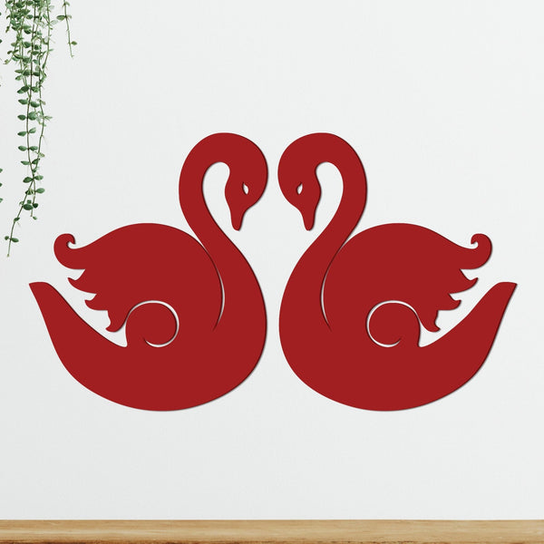 Graceful Swans – Premium Wooden Wall Hanging