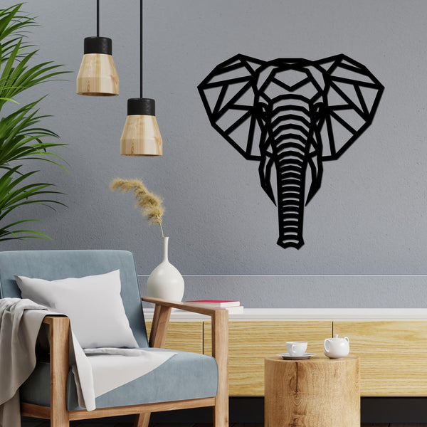 Elegant Elephant Head Wooden Wall Hanging – Premium Quality Décor