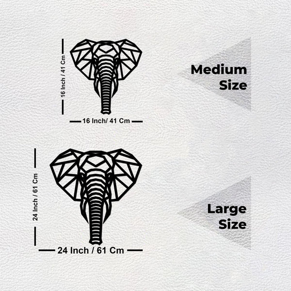 Elegant Elephant Head Wooden Wall Hanging – Premium Quality Décor