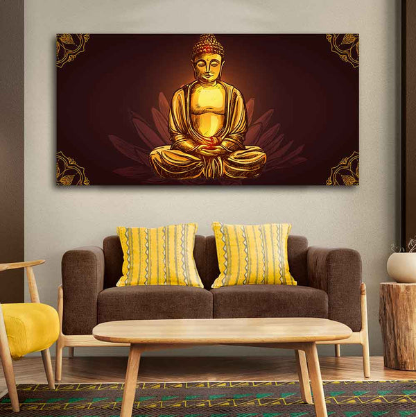 Buddha Meditating Canvas-Wall Painting