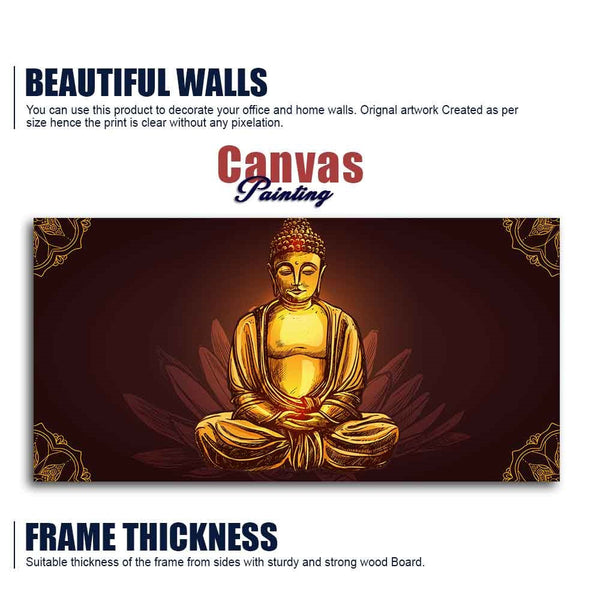 Buddha Meditating Canvas-Wall Painting