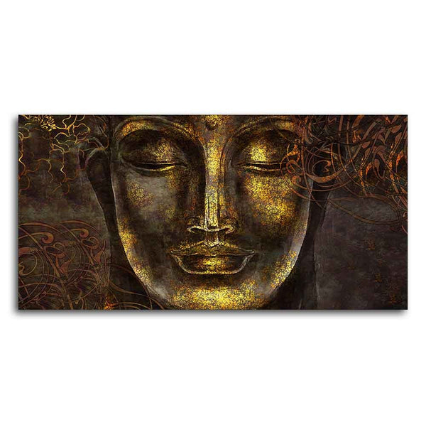 Divine Serenity – Lord Buddha Sculpture Canvas Painting