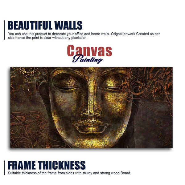 Divine Serenity – Lord Buddha Sculpture Canvas Painting
