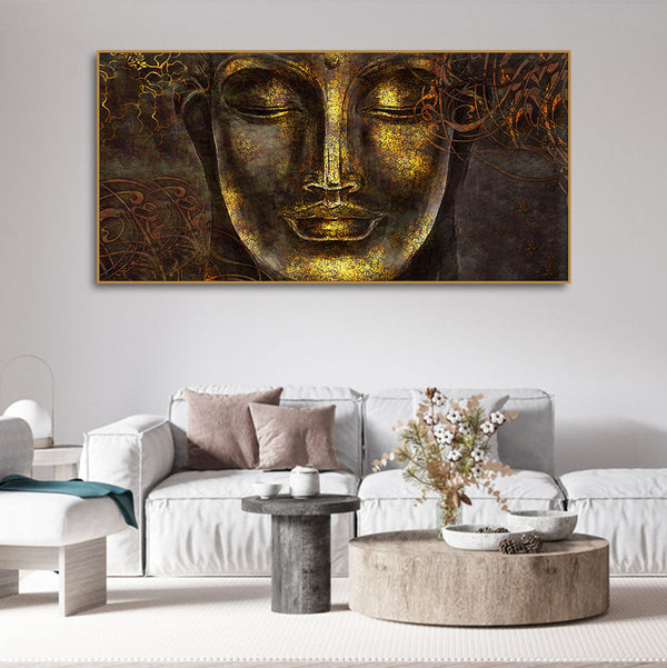 Divine Serenity – Lord Buddha Sculpture Canvas Painting