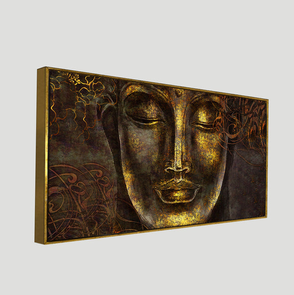 Divine Serenity – Lord Buddha Sculpture Canvas Painting