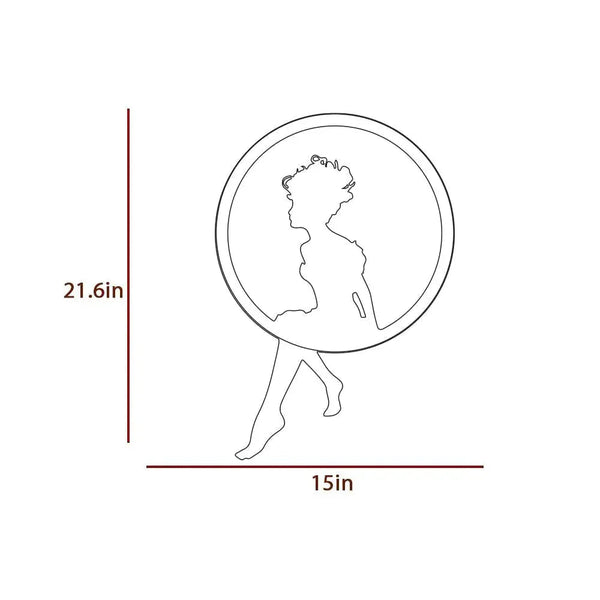 Graceful Angel Backlit Wooden Wall Decor with LED Night Light