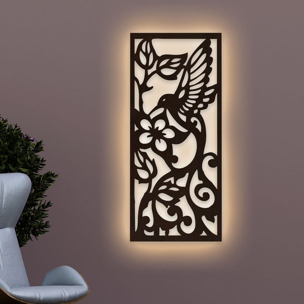 Premium Animal, Bird & Pet Wall Art with LED Backlighting – Walnut Finish