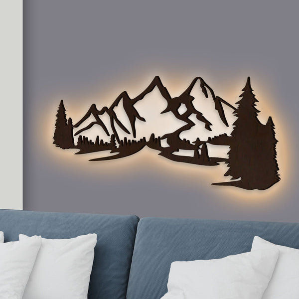Bring the Outdoors In with Our Tree and Mountain-Inspired Wooden Wall Art