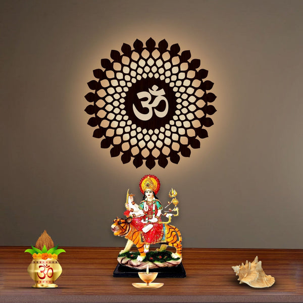 OM Mandala Backlit LED Wooden Wall Hanging – A Spiritual Masterpiece