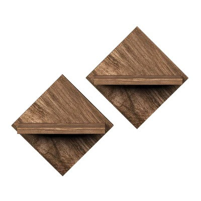 Classic Designer Wooden Wall-Mounted Shelf – Set of Two