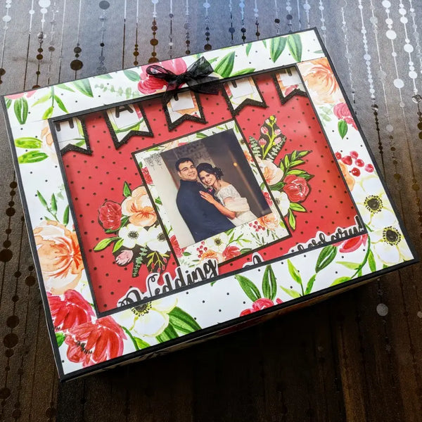 Floral Love Scrapbook with Sleek Gift Box