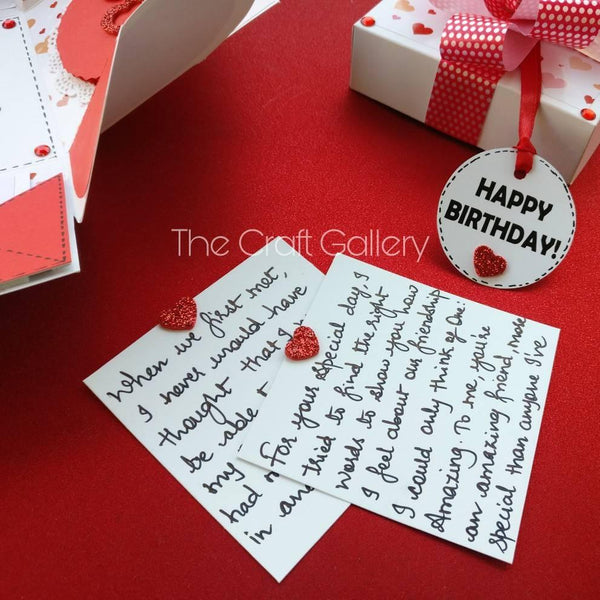 Single Layer Red Heart Explosion Box - Gifty