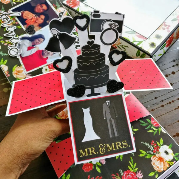 Floral Love Scrapbook with Sleek Gift Box