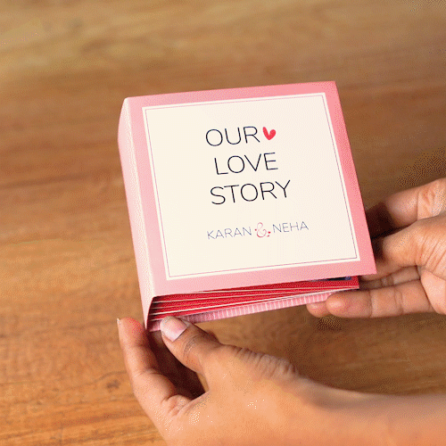 Mini scrapbook album - Our love story