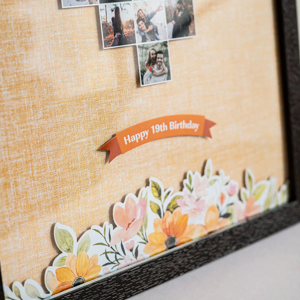 Personalized 3D mosaic heart frame