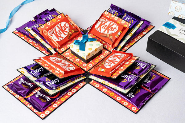 Blue Donut Chocolate Explosion Box - Gifty