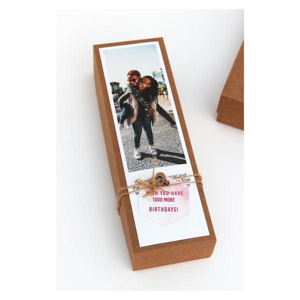Brown Zig Zag Photo Box - Gifty