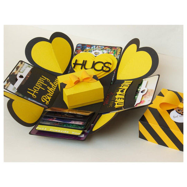 Handmade Yellow Sunshine Photo Explosion Box - Gifty