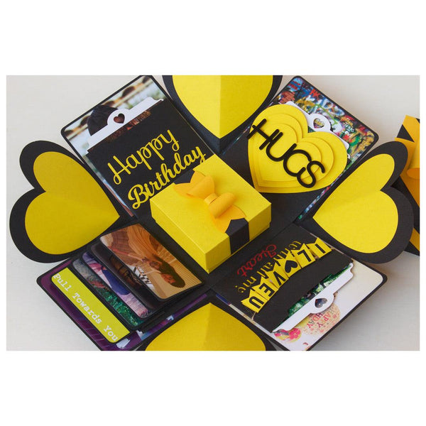 Handmade Yellow Sunshine Photo Explosion Box - Gifty