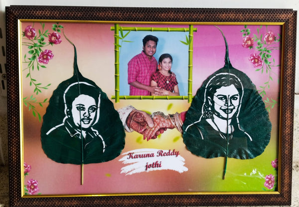Leaf Art Customised (With Frame)