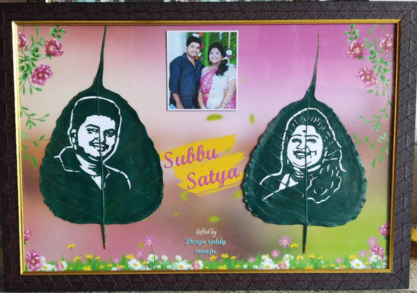 Leaf Art Customised (With Frame)