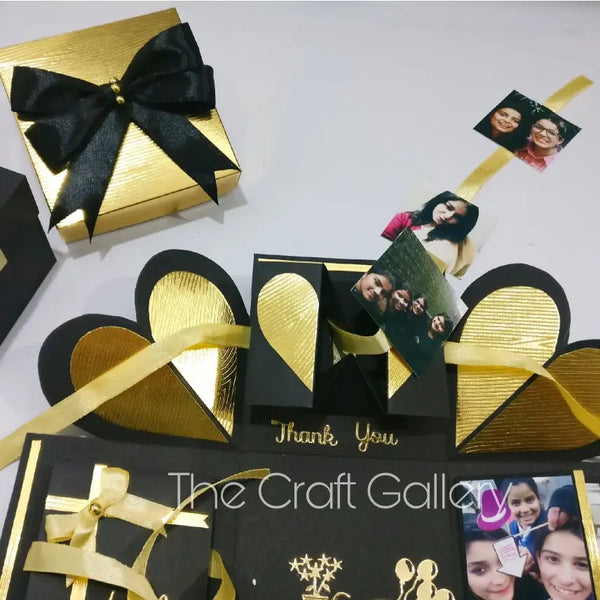 Gold And Black Single Layer Explosion Box