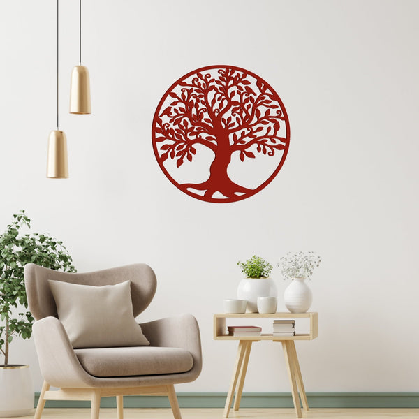 Big Tree in Circle – Premium Wooden Wall Hanging | Nature-Inspired Wall Art