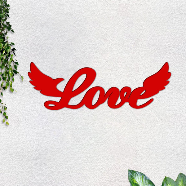 Elegant “Love” Text Premium Wooden Wall Hanging – Laser-Cut Perfection