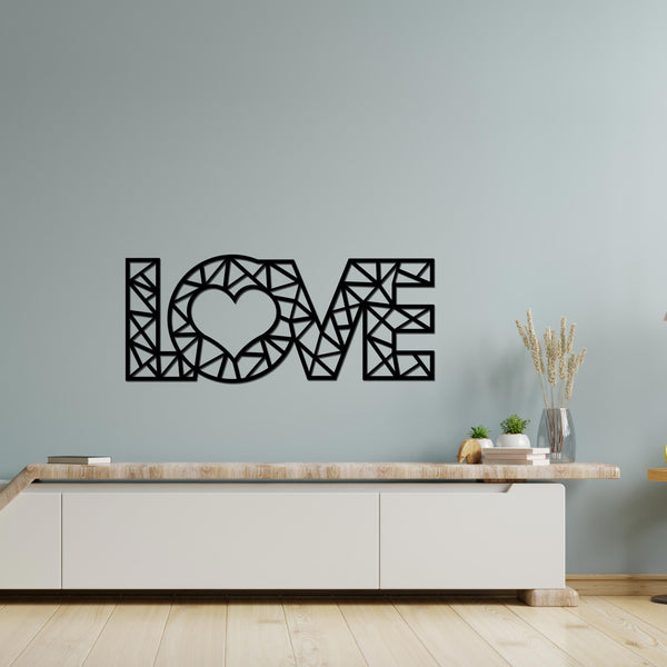 “LOVE” – Black Designer Wooden Wall Hanging