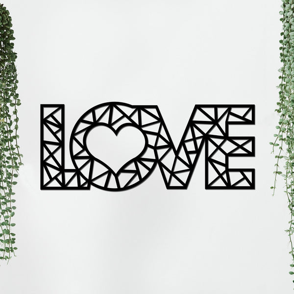 “LOVE” – Black Designer Wooden Wall Hanging