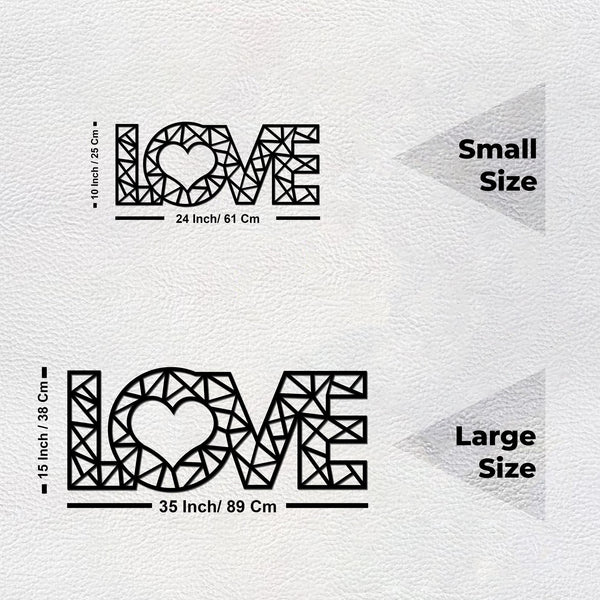 “LOVE” – Black Designer Wooden Wall Hanging