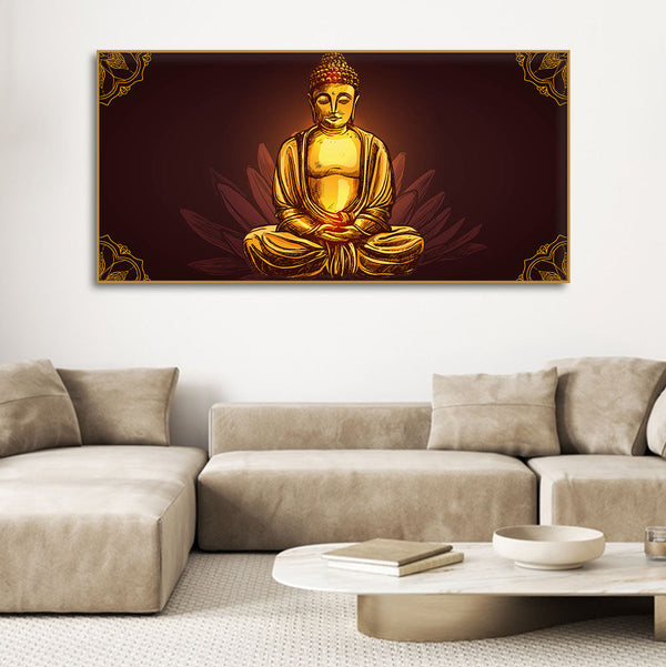 Buddha Meditating Canvas-Wall Painting