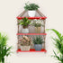 Cross Rope Wooden Wall Hanging Planter Shelf – Red