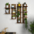 Cool Pattern Dark Walnut Planter Shelves Set Of 4