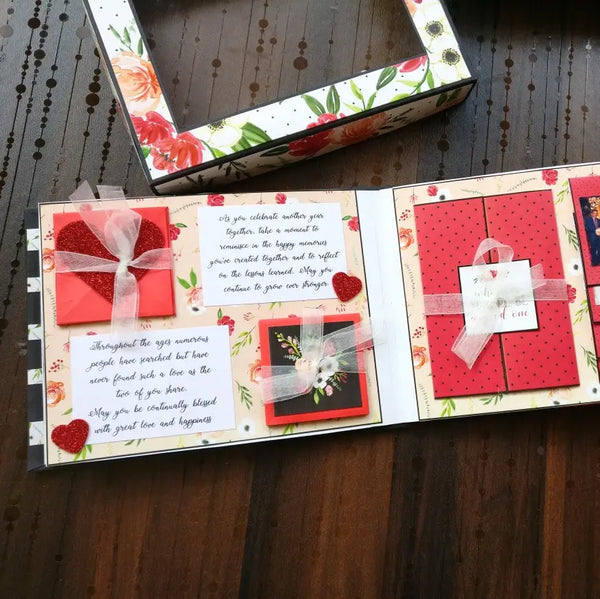Floral Love Scrapbook with Sleek Gift Box