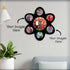 Wall Clock Flower Design (Personalised - 7 photos) - Gifty