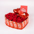 Valentine's Day Chocolate and Rose Heart Hamper