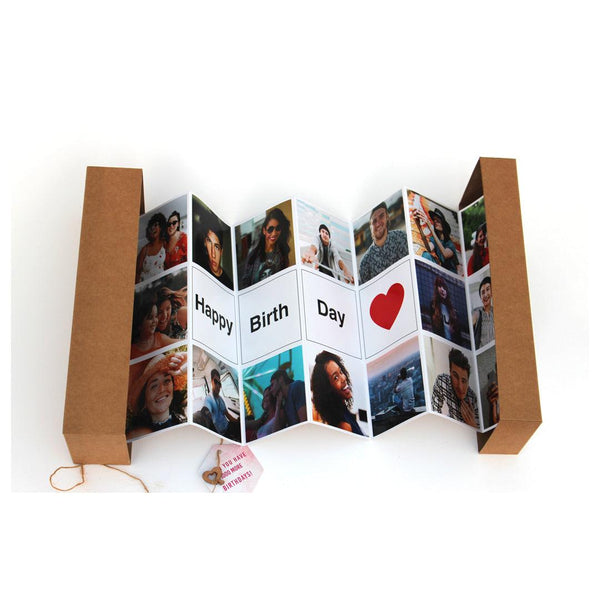 Brown Zig Zag Photo Box - Gifty