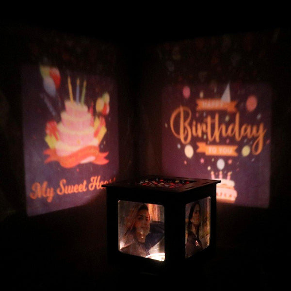 Rotating Photo Shadow Box (Customised) - Gifty